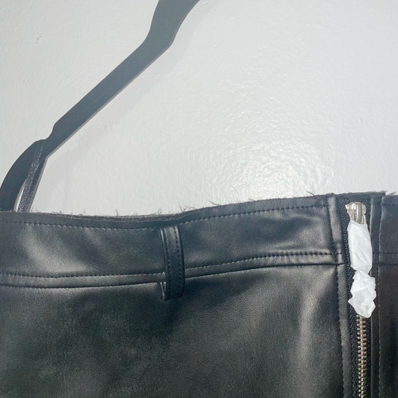 FAUX LEATHER SKIRT WITH ZIPPER ZW COLLECTION - Picture 7 of 7